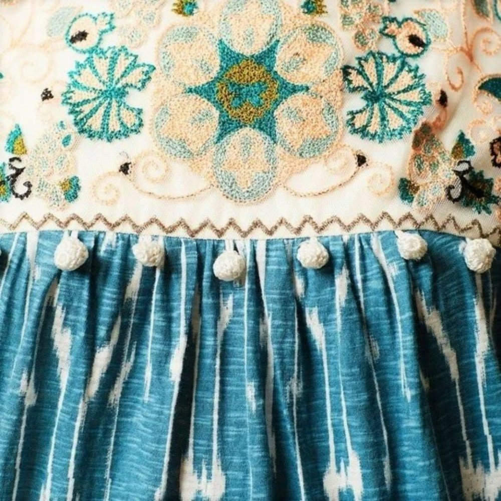 Anthropologie • Floreat Cascata Embroidered Tunic Top || Medium - Picture 4 of 4